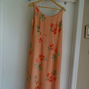 J.H. Collectibles Orange Floral Dress (Size 8)